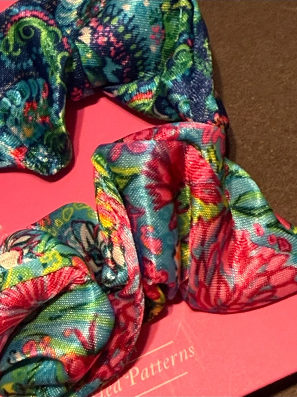 Lilly Pulitzer Colorful, Bright Floral Scrunchie Set - 2 Pack